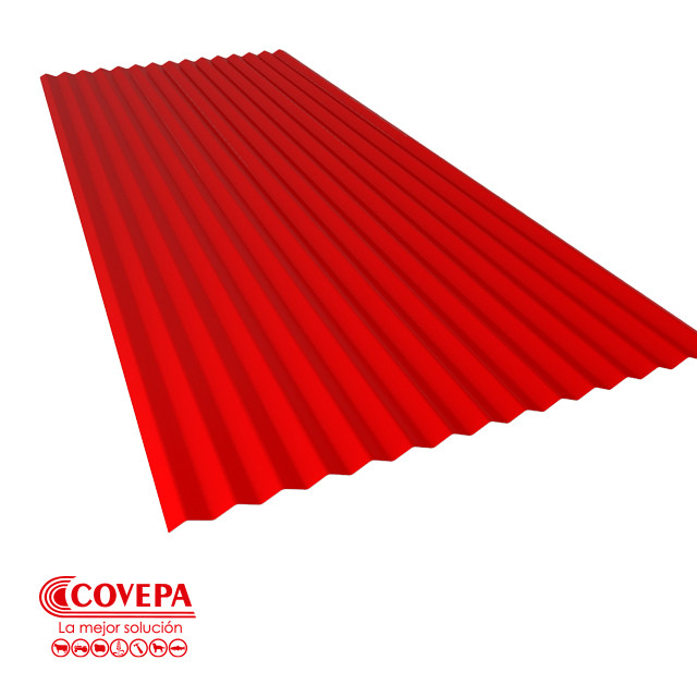 ZINC ACANALADO ROJO ALUMINIO 0.35 X 3.66 M